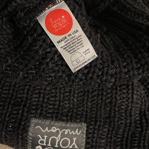 Gray Love Your Melon cuffed beanie hat - Picture 5 of 5